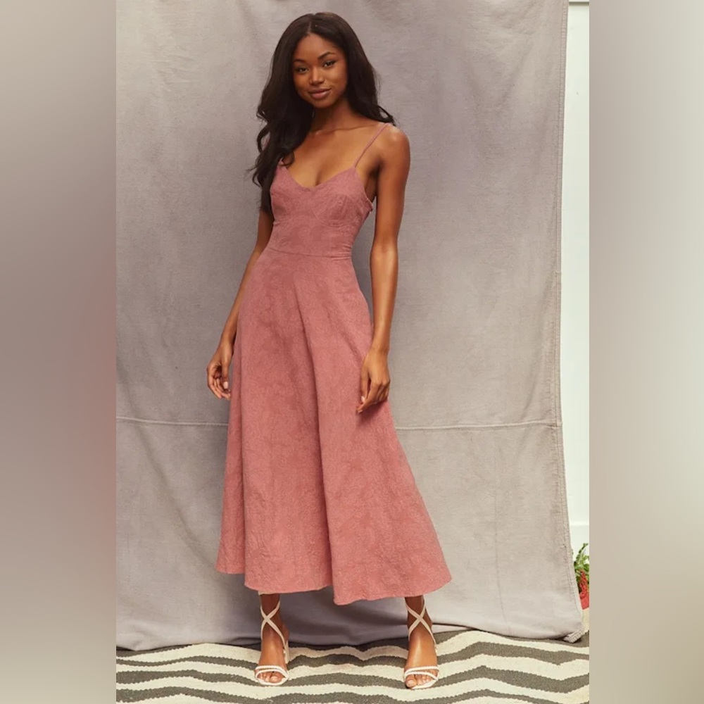 Dusty Rose Sleeveless Midi Dress - never worn